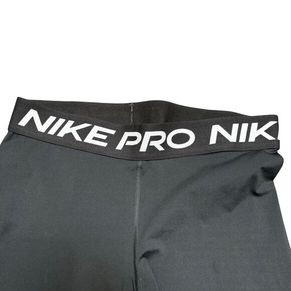 Nike Dri-Fit Black Stretch Athletic Activewear Large Logo Waistband Performance - Picture 4 of 6